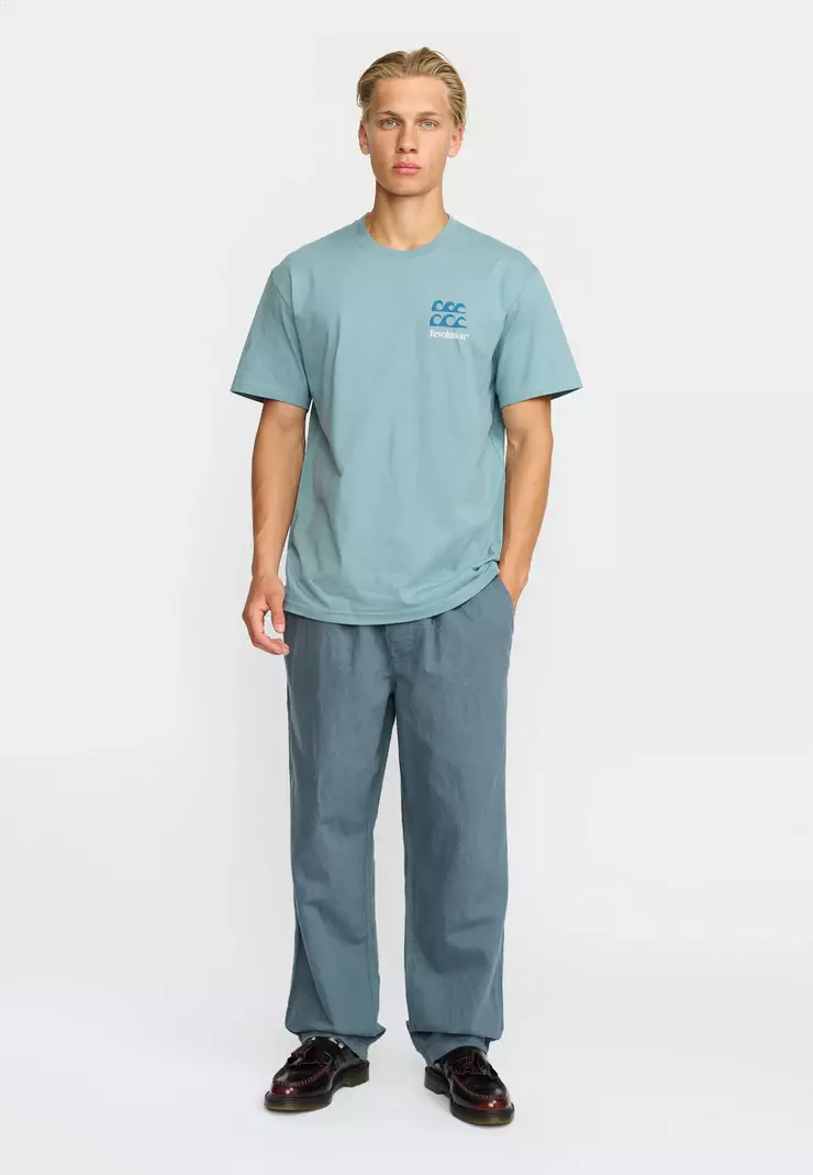 Revolution Printed Waves T-Shirt Herren blau